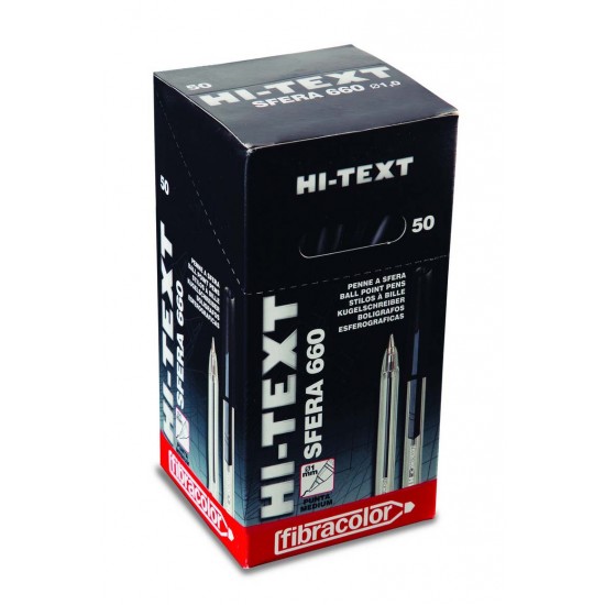 Hİ-TEXT 661-S TÜKENMEZ KALEM SİYAH 50Lİ KT