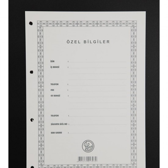 DİLMAN 1303 CARİ HESAP KLASÖR YEDEĞİ A4