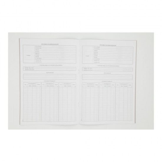 DİLMAN 5042 ÜYE KAYIT DEFTERİ KARTON KAPAK