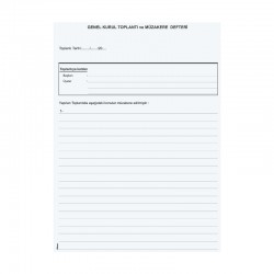 DİLMAN 5370 GENEL KURUL MÜZAKERE DEFTERİ 96YP