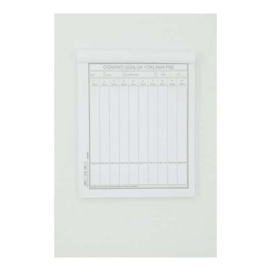 DİLMAN 3128 YOKLAMA FİŞİ 10 DERS