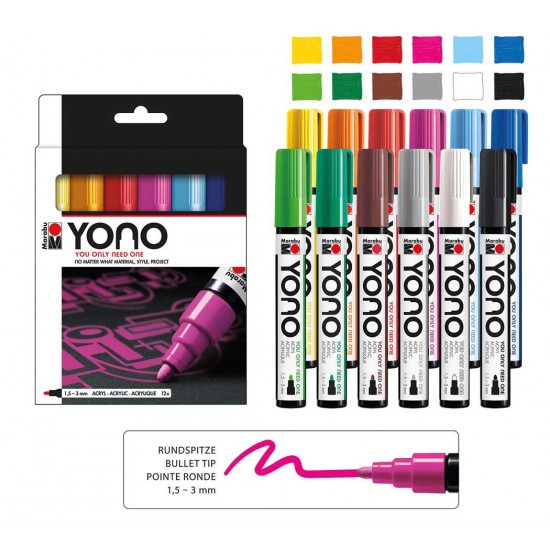PONART MA-004004 MARABU YONO MARKER 12*1,5-3MM SET