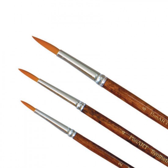 PONART PF123-3 SENTETİK SİVRİ UÇLU FIRÇA