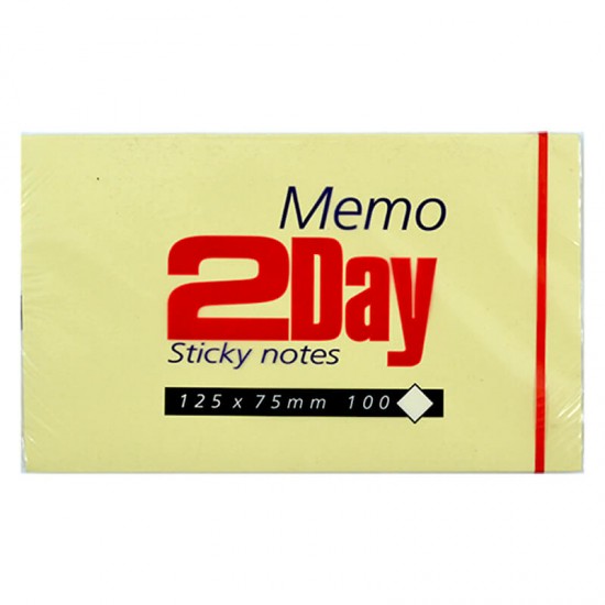 2 DAY 75X125MM YAP.NOT KAĞIDI 100YP