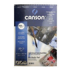 CANSON FCNS20020A4US ÇOK AMAÇLI RESİM BLOK A4 200GR 20YP
