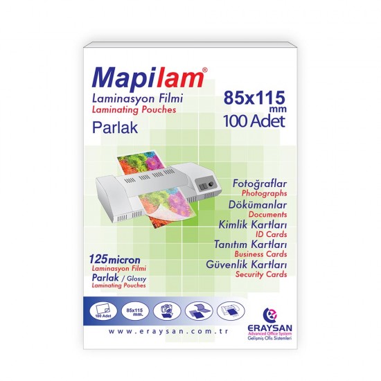 MAPİ 102 12 08 LAMİNASYON PARLAK 85X115 125MİC