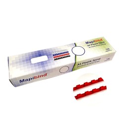 MAPİ 201 06 03 PLASTİK SPİRAL 6MM KIRMIZI 100LÜ