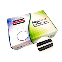 MAPİ 201 18 01 PLASTİK SPİRAL 18MM SİYAH 100LÜ