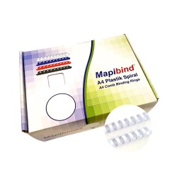 MAPİ 201 22 20 PLASTİK SPİRAL 22MM BEYAZ 100LÜ
