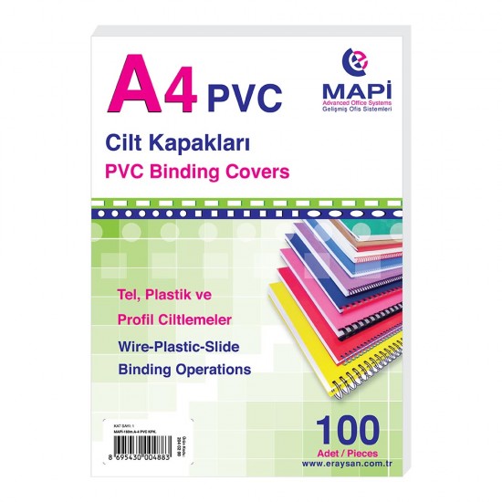 MAPİ 204 02 00 A4 CİLT KAPAĞI 160MİC BEYAZ