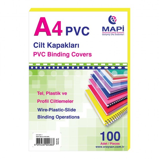 MAPİ 204 02 06 A4 CİLT KAPAĞI 160MİC SARI