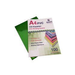 MAPİ 204 02 55 A4 CİLT KAPAĞI 160MİC ŞEFFAF YEŞİL