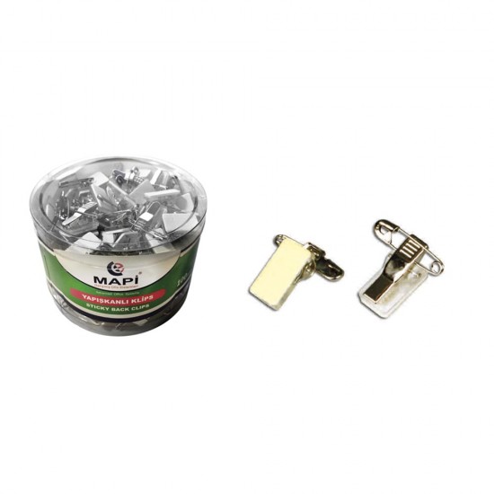 MAPİ 910 05 04 KLİPS METAL YAPIŞKANLI 100LÜ
