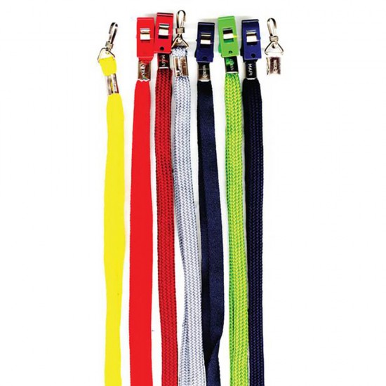 MAPİ 910 26 51 METAL KLİPSLİ KART ASKI İPİ SİYAH 50Lİ