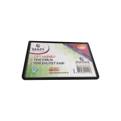 MAPİ 910 12 61 ÇİFT YÖN EHLİYET VE KİMLİK KABI SİYAH 100 LU
