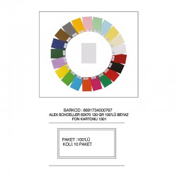 ALEX ALX-1301 FON KARTONU 120GR 50X70 NO:01 BEYAZ