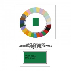 ALEX ALX-1060 FON KARTONU 160GR 50X70 NO:60 YEŞİL