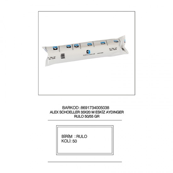 ALEX ALX-0038-60 ESKİZ KAĞIDI 50-55GR 33X20M