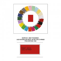 ALEX ALX-1361 FON KARTONU 120GR 50X70 NO:61 KIRMIZI