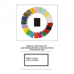 ALEX ALZ-1363 FON KARTONU 120GR 50X70 NO:401 SİYAH