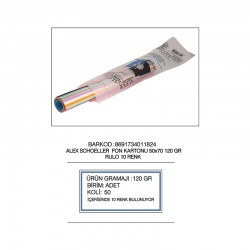 ALEX ALX-13001 FON KARTONU 120GR 50X70 10 RENK PK