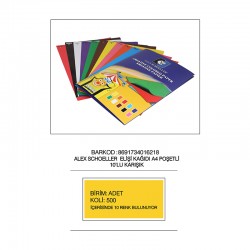 ALEX ALX-218 ELİŞİ KAĞIDI 10 RENK 10LU KRŞ PK