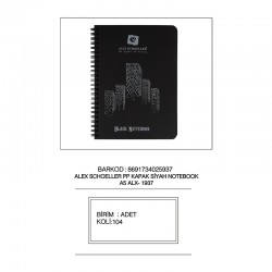 ALEX ALX-1937 SPR PP KPK SİYAH DEF A5 60YP