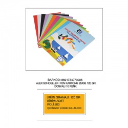 ALEX ALX-006 FON KARTONU 25X35 120GR 10LU DOSYALI