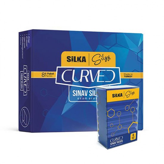 SİLKA SG-53 CURVED SINAV SİLGİSİ 8Lİ KT