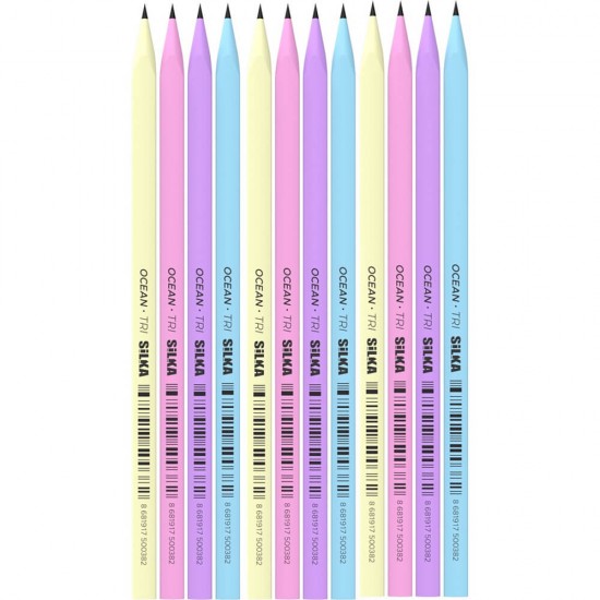 SİLKA ART-K06 TSP-72 KALY PASTEL ÜÇGEN KURŞUN KALEM 72Lİ KT