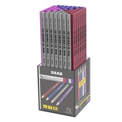 SİLKA TSM-72 SHINE METALİK ÜÇGEN KURŞUN KALEM 72Lİ KT