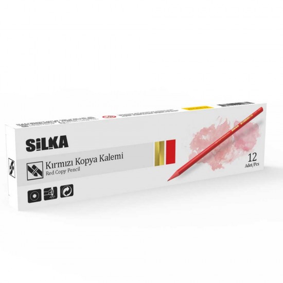 SİLKA RSK-12 1508 KIRMIZI KOPYA KALEMİ 12Lİ KT