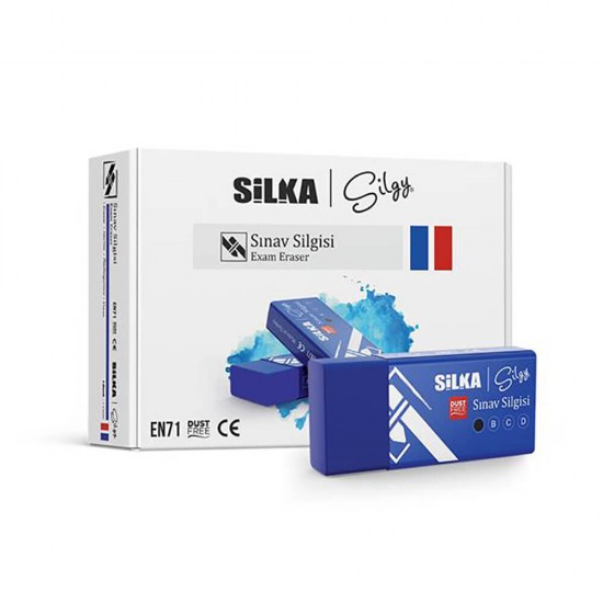 SİLKA ART-9 SINAV SİLGİSİ VINLY MAVİ 24LÜ KT