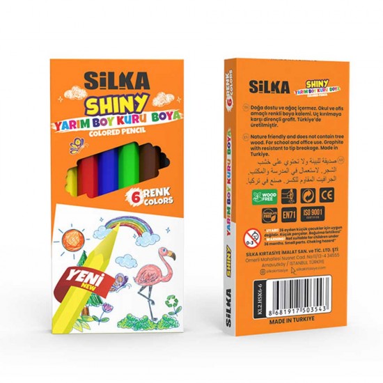 SİLKA ART-354 KURUBOYA SHINY YARIMBOY 6LI