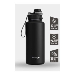 STEVİNG ST-210 ÇELİK MATARA 1000 ML SİYAH