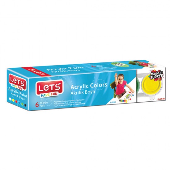 LETS L5200 AKRİLİK BOYA ANA RENKLER 25ML 6 RENK