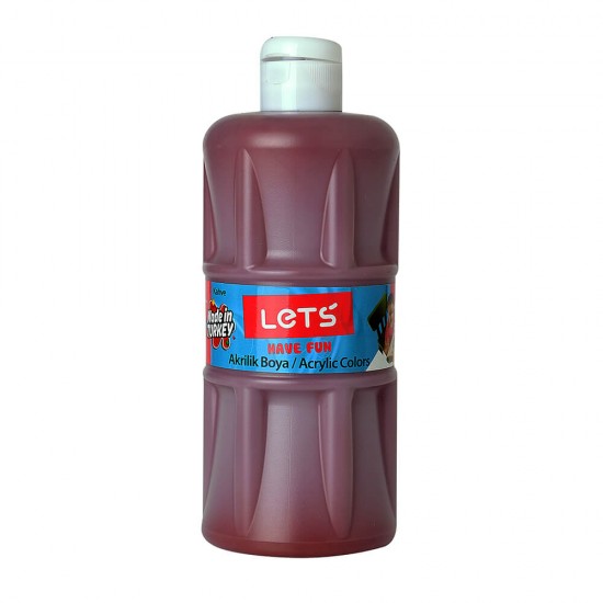 LETS L5308 AKRİLİK BOYA 500ML KAHVERENGİ