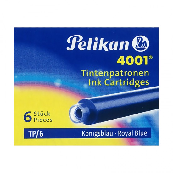 PELİKAN 4001 TP/6 D.KALEM KARTUŞU 6LI MAVİ