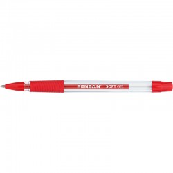 PENSAN 2400 SOFT GEL TÜKENMEZ KALEM 07MM KIRMIZI