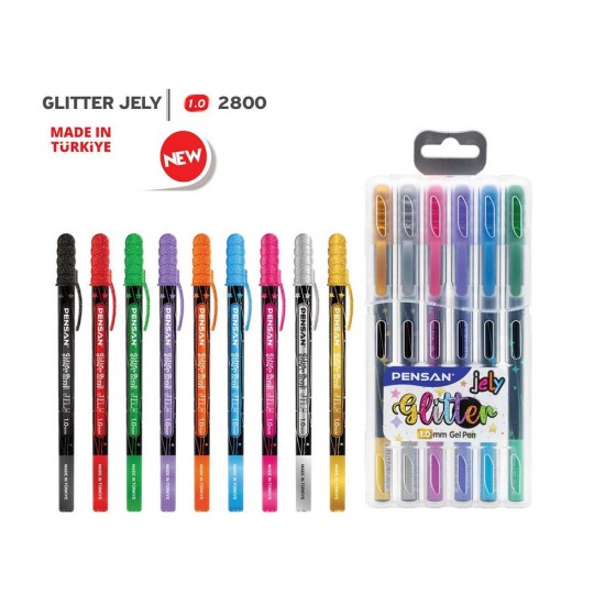 PENSAN 2800 JELY SİMLİ JEL KALEM 1MM 6LI KRŞ