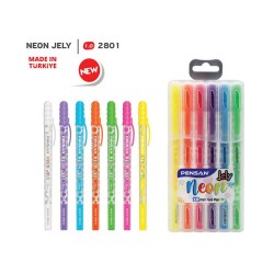 PENSAN 2801 JELY JEL KALEM NEON 1MM 6LI KRŞ