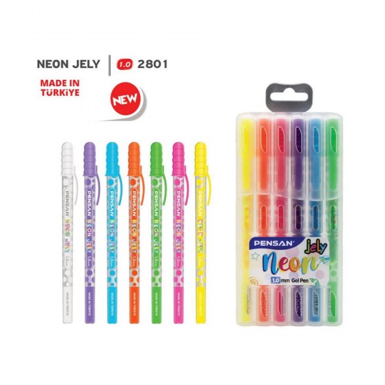 PENSAN 2801 JELY JEL KALEM NEON 1MM 6LI KRŞ