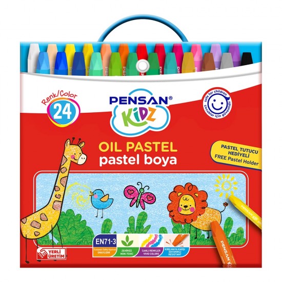 PENSAN 98122PB24Ç KİDZ PASTEL BOYA ÇANTALI 24LÜ KT