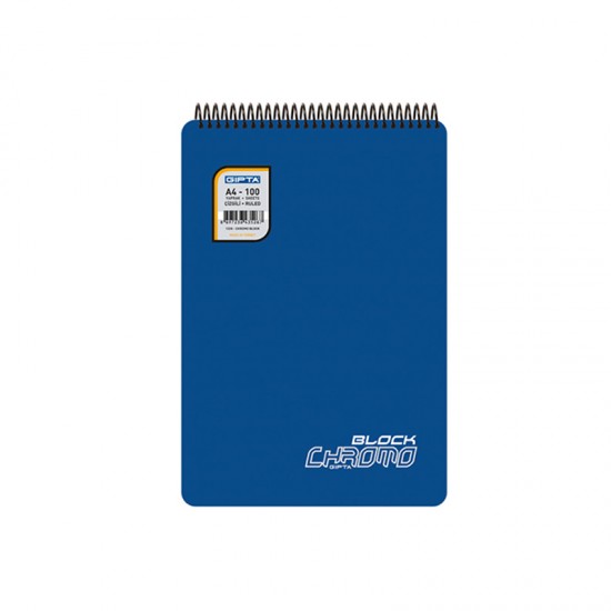 GIPTA 3367 BLOKNOT CHROMO BLOCK SPİRALLİ PP KPK  A4 80YP KARELİ