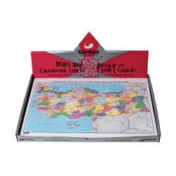GÜRBÜZ 21010 TÜRKİYE FİZİKİ+SİYASİ KUT.35X50 50Lİ