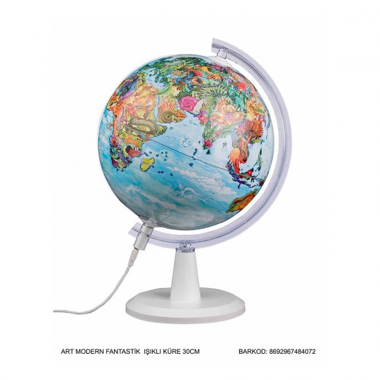 GÜRBÜZ 48407 30CM ART MODERN FANTASTİK  IŞIKLI KÜRE