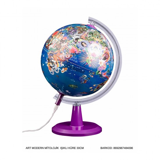 GÜRBÜZ 48409 30CM ART MODERN MİTOLOJİK  IŞIKLI KÜRE