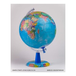 GÜRBÜZ 48414 30CM GRAFİK STANTLI SİYASİ KÜRE