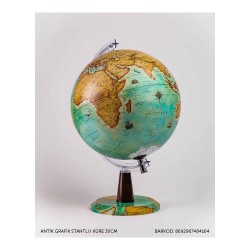 GÜRBÜZ 48416 30CM ANTİK GRAFİK STANTLI I KÜRE