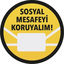 EKSTRAFİX SOSYAL MESAFE YER STİCKER MASKELİ